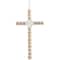 Light Brown Wood Carved Beaded Crosses Biblical Wall Decor with Rope Hanger Set of 3 7", 19"